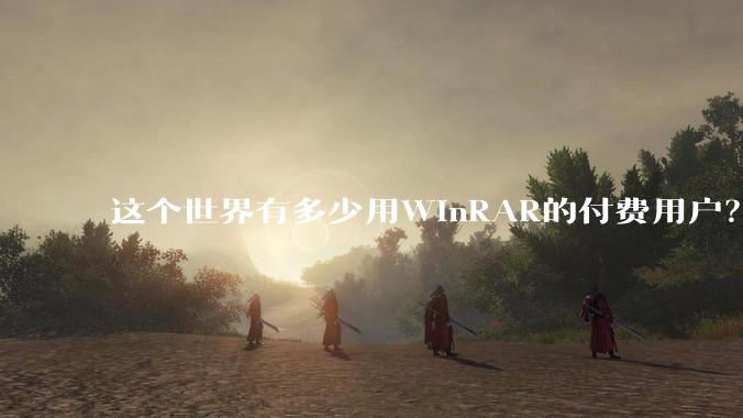 这个世界有多少用WinRAR的付费用户？